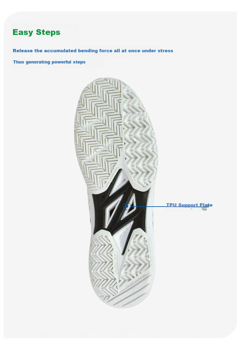 YONEX Tennis Shoes Professional Competition Training Shock Absorption Non-Slip Sports Shoes SHTSCMAEX White Size 44 7
