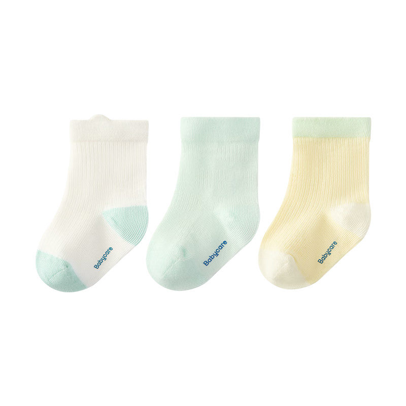 Babycare Kids Socks Boys Cotton Socks Girls Banana Socks Spring Summer Antibacterial Breathable Mint Green M