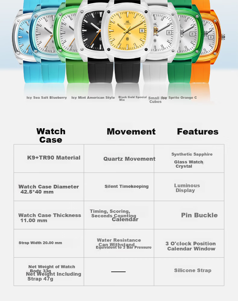 SHANGHAI Watch Gift National Series Dopamine Quartz Mechanical Style Silent Exam Wristwatch SH015 Yellow Dial 10