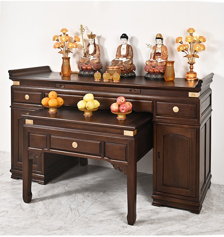 映乾 佛像供桌佛台家用供祖全实木乌金木经济供台佛台简约佛堂中堂供