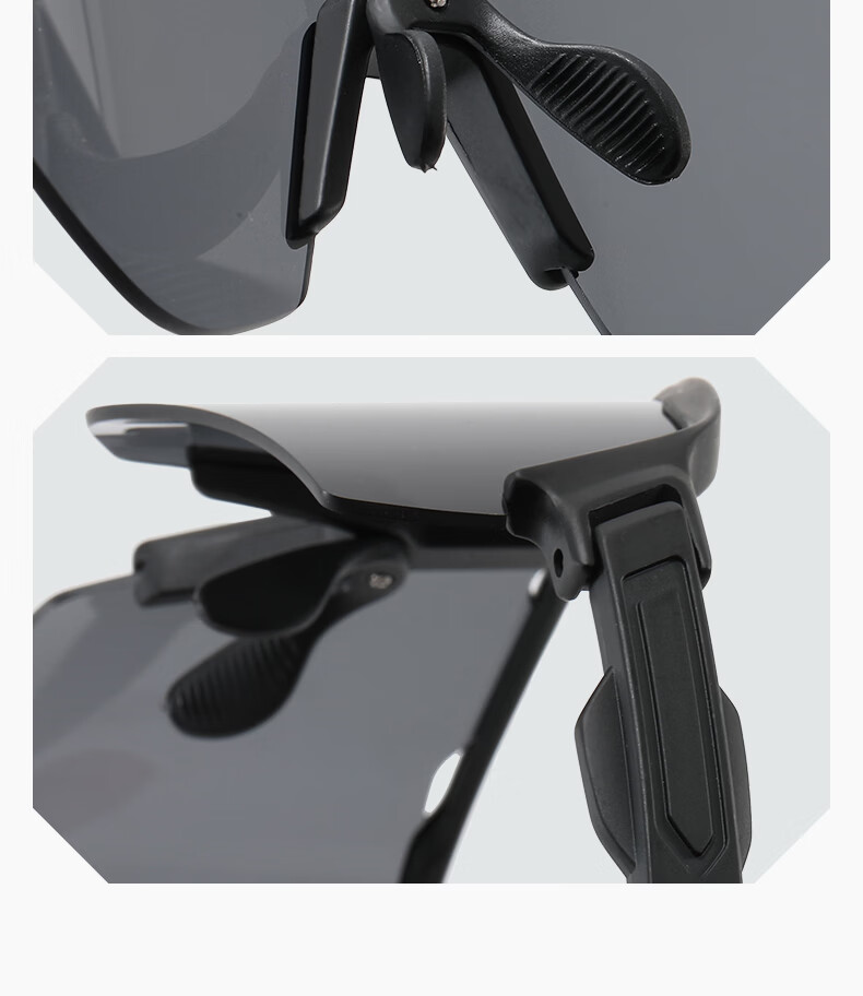 40,000km Cycling Glasses Windproof Photochromic Day and Night Use Road Bike Goggles Black Frame White to Gray 11