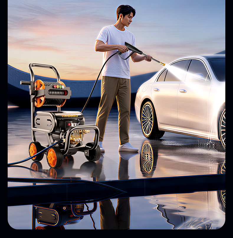 HUIDUODUO Commercial Car Wash Machine High Pressure 220V Household Water Spray Gun Powerful Floor Cleaning High Pressure High Power Car Wash Station Special 28