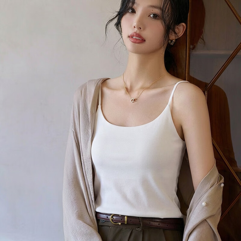 Urban Beauty Women's Linen Camisole 2026 Spring Summer Padded Breathable Loose Sleeveless Vest Top 10
