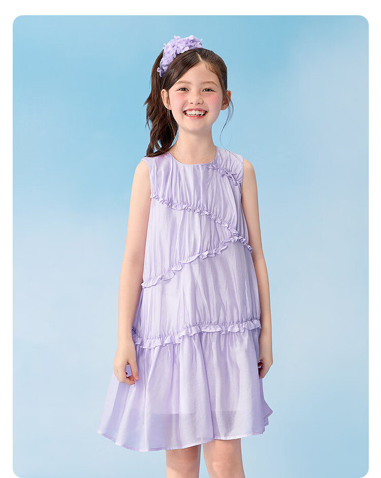 Balabala Kids Sleeveless Dress 2026 Summer New Girls Princess Dress Sweet Fashionable 24