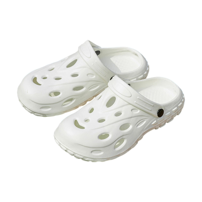 CXOCSI Men's EVA Clog Shoes Outdoor Slip-Resistant Lightweight Breathable Couple Beach Sandals White Size 40-41