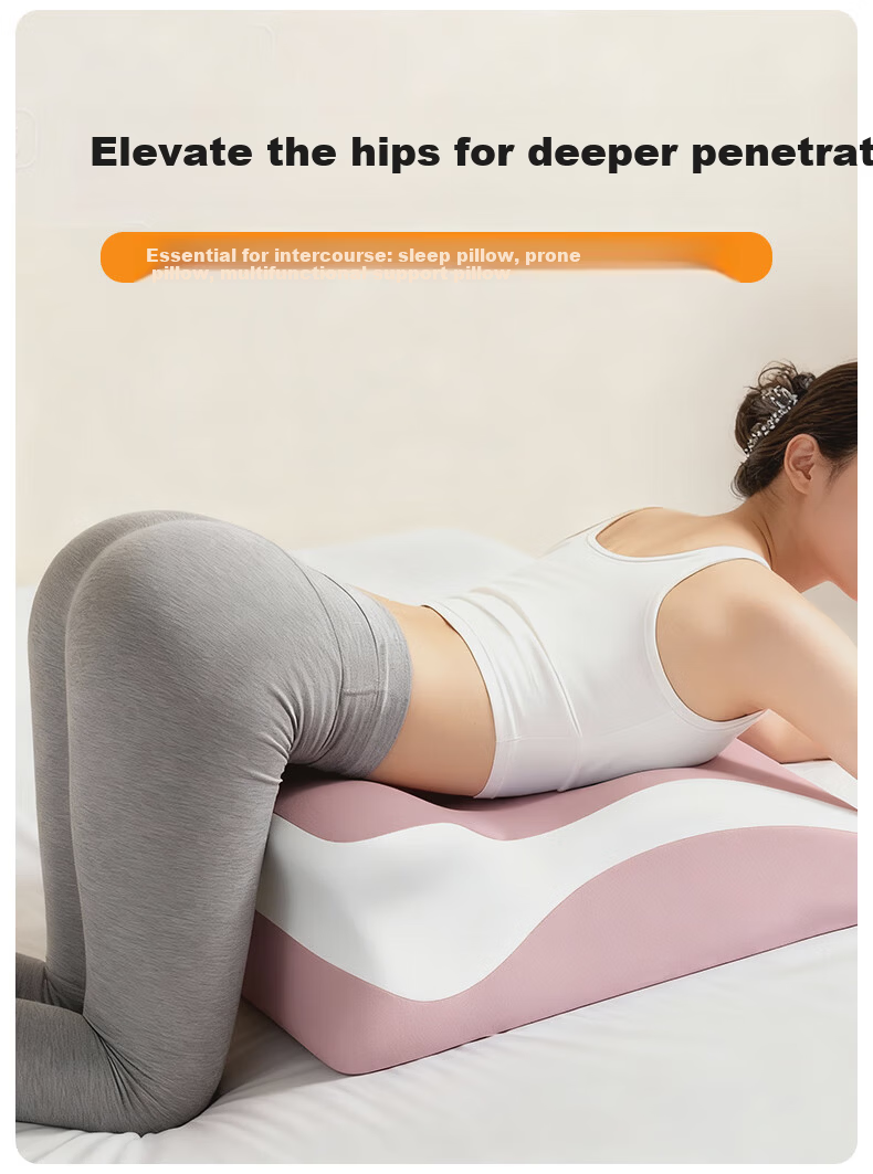 Grace Multifunctional Pink Body Pillow Backrest Cushion for Bed, Prone Sleeping Pillow for Rest and Phone Use 8