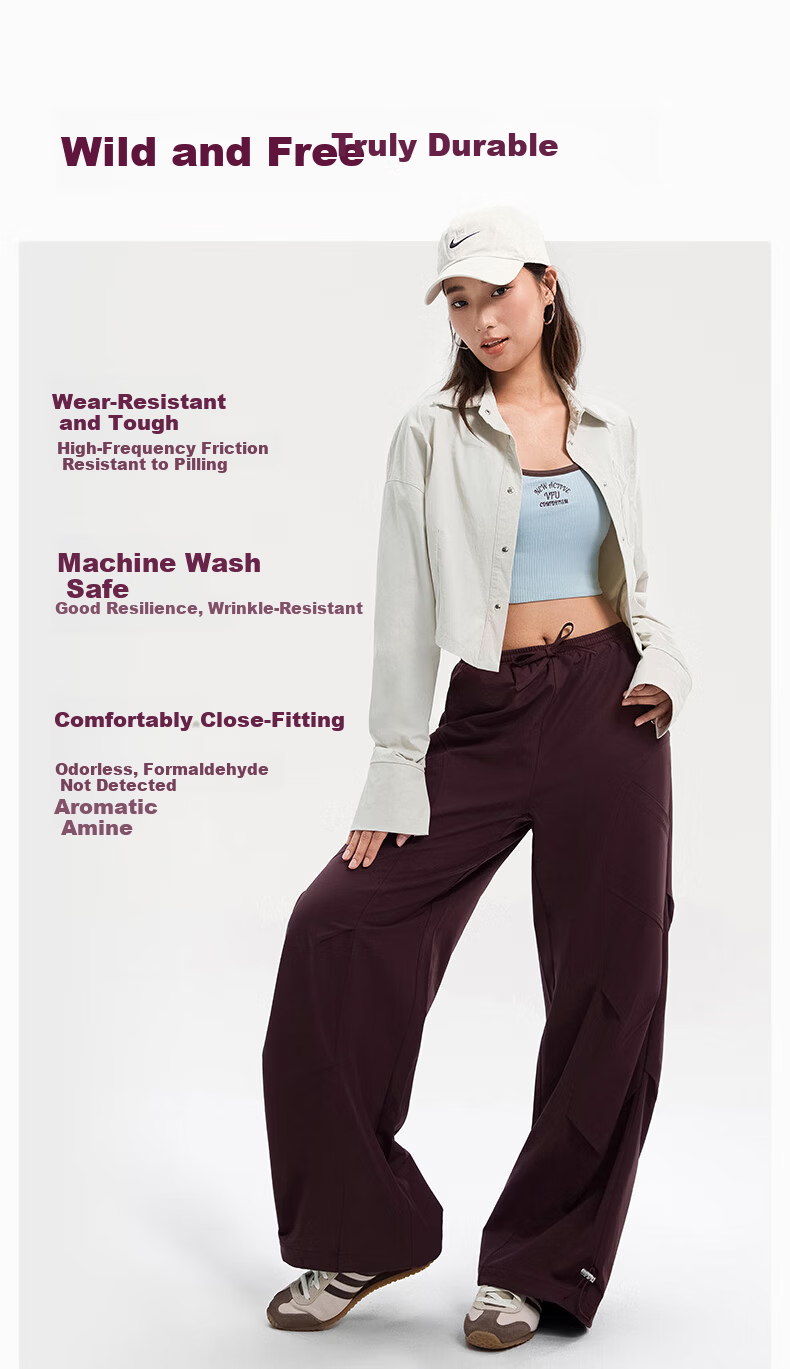 VFU Women's Workwear Quick-Dry Sports Pants New Straight Slim Wrinkle-Resistant Outdoor Hiking Autumn Qinghui Blue L 11
