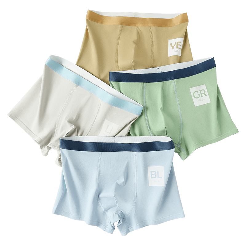 Dingguagua Teen Boys Cotton Antibacterial Boxer Briefs for Middle and High School Students