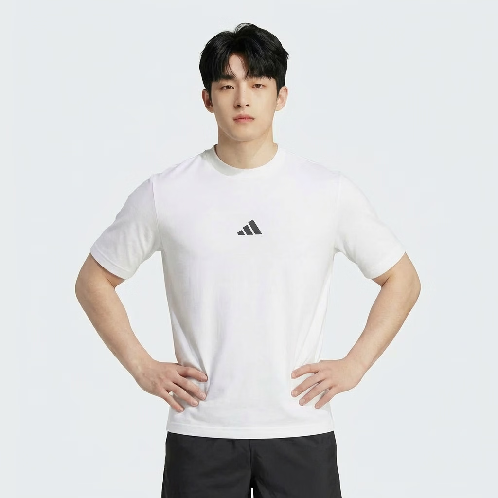 Adidas Sports Style Series Men's M SL SJ T Short Sleeve T-Shirt JF1092 White S