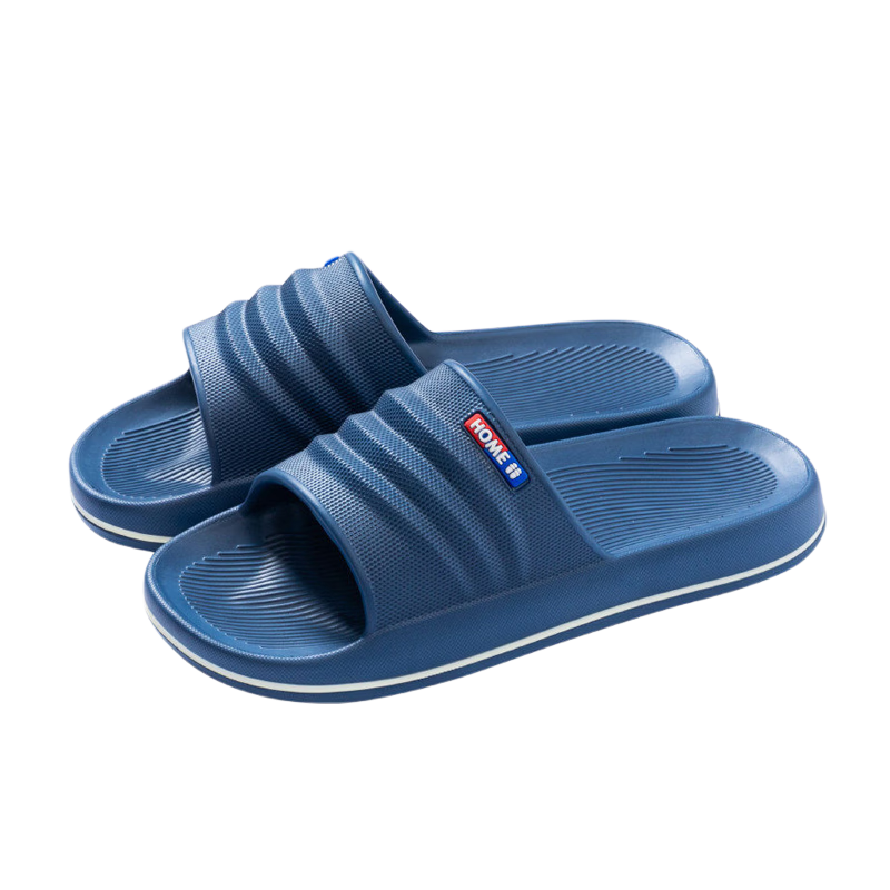OHMYK Non-Slip Slippers Men Summer Outdoor Indoor Bathroom Thick Sole EVA Sandals Women Coffee Size 40-41