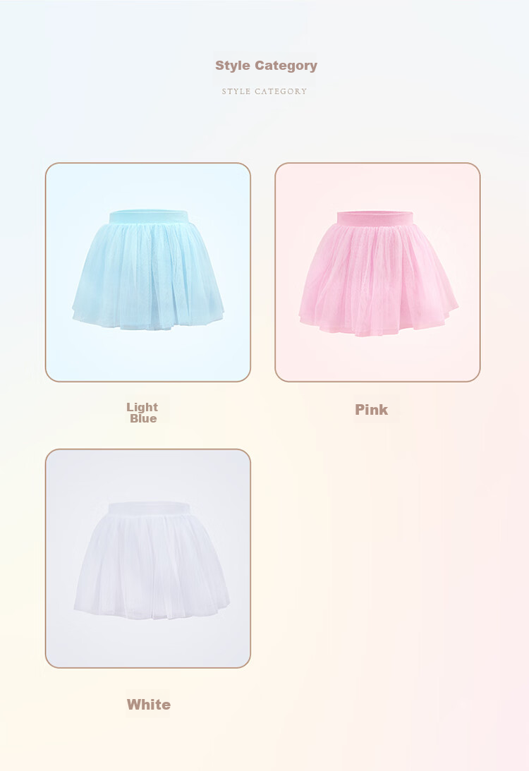 Aiwu Ge Children's Dance Skirt Short Skirt Girls White Puffy Tulle Skirt Dance Practice Performance White Size L 7