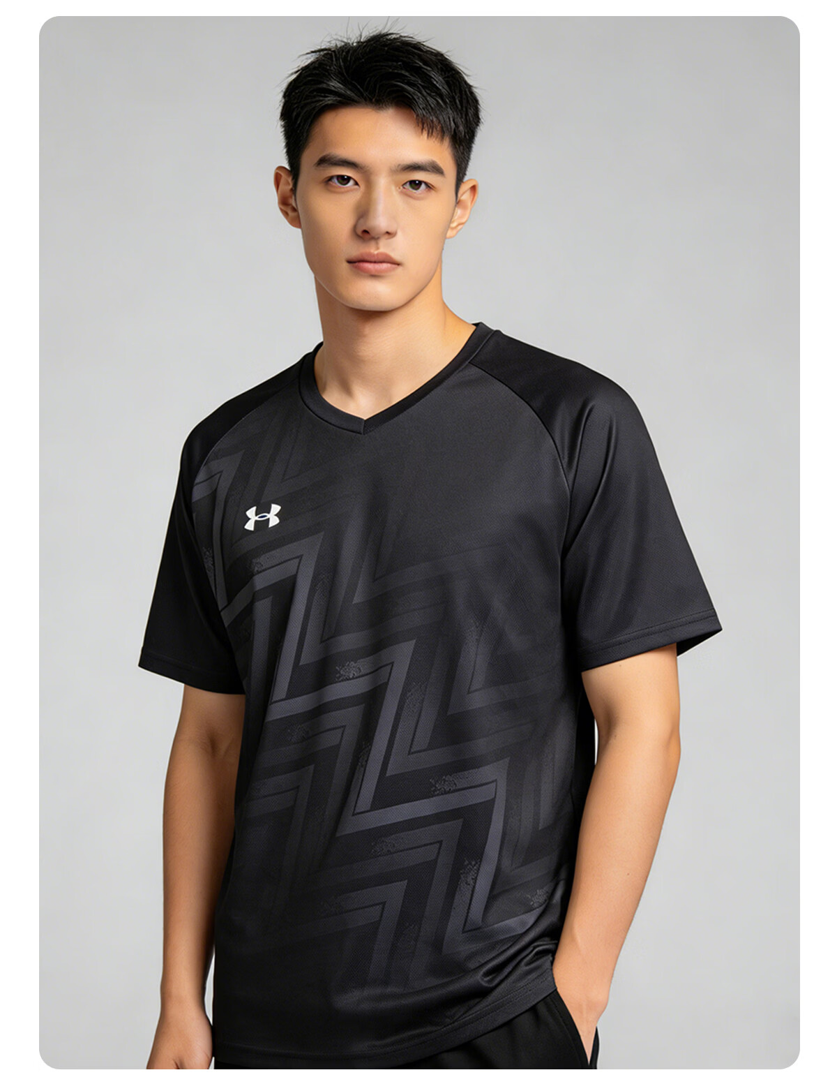 Under Armour Men's Summer New Breathable Comfortable Quick-Dry Football Sports Knit Short Sleeve T-Shirt White S 4
