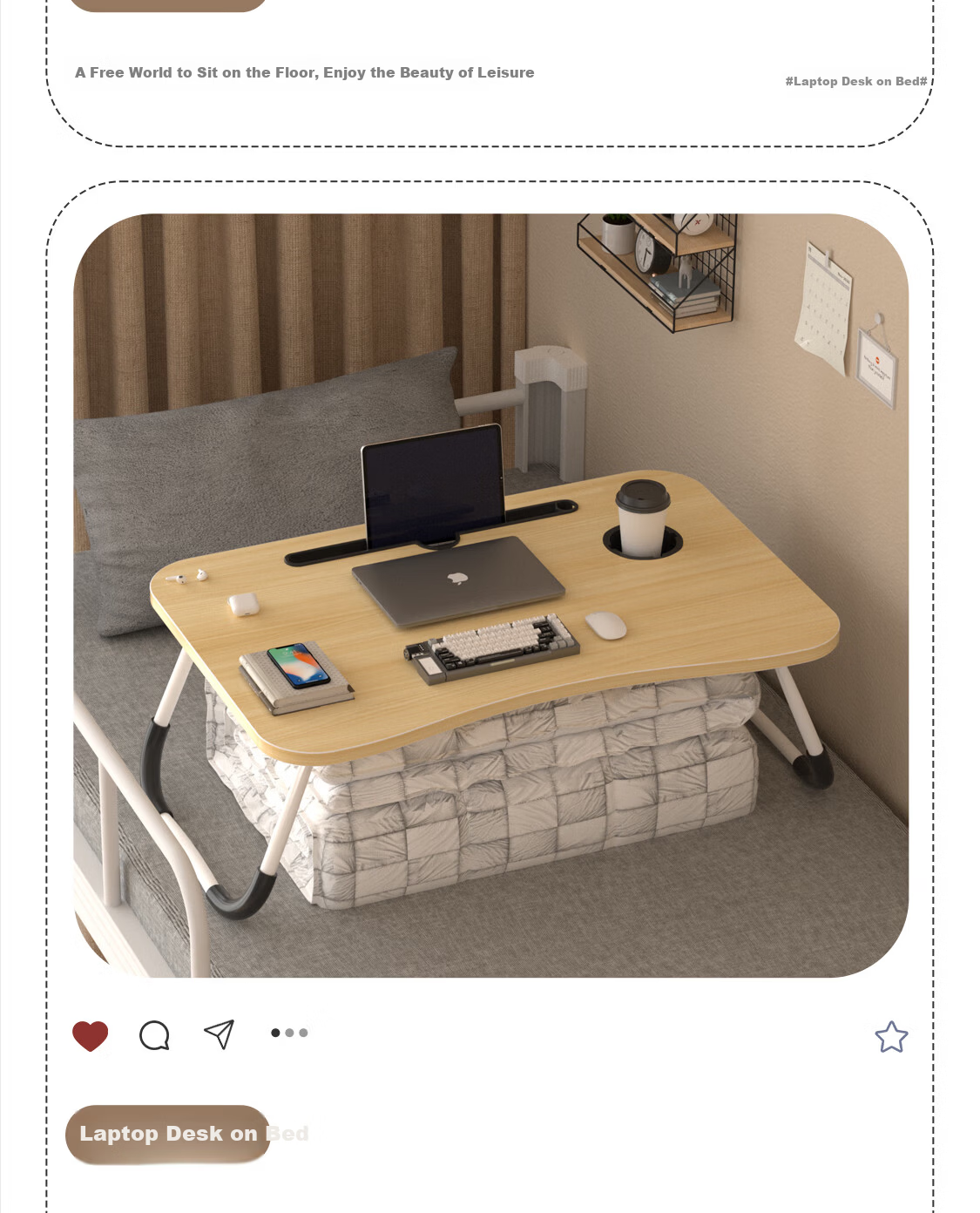 HMJIA Foldable Laptop Desk Bed Tray Lazy Student Dormitory Small Table Window Reading Desk Injection Molded Black 8