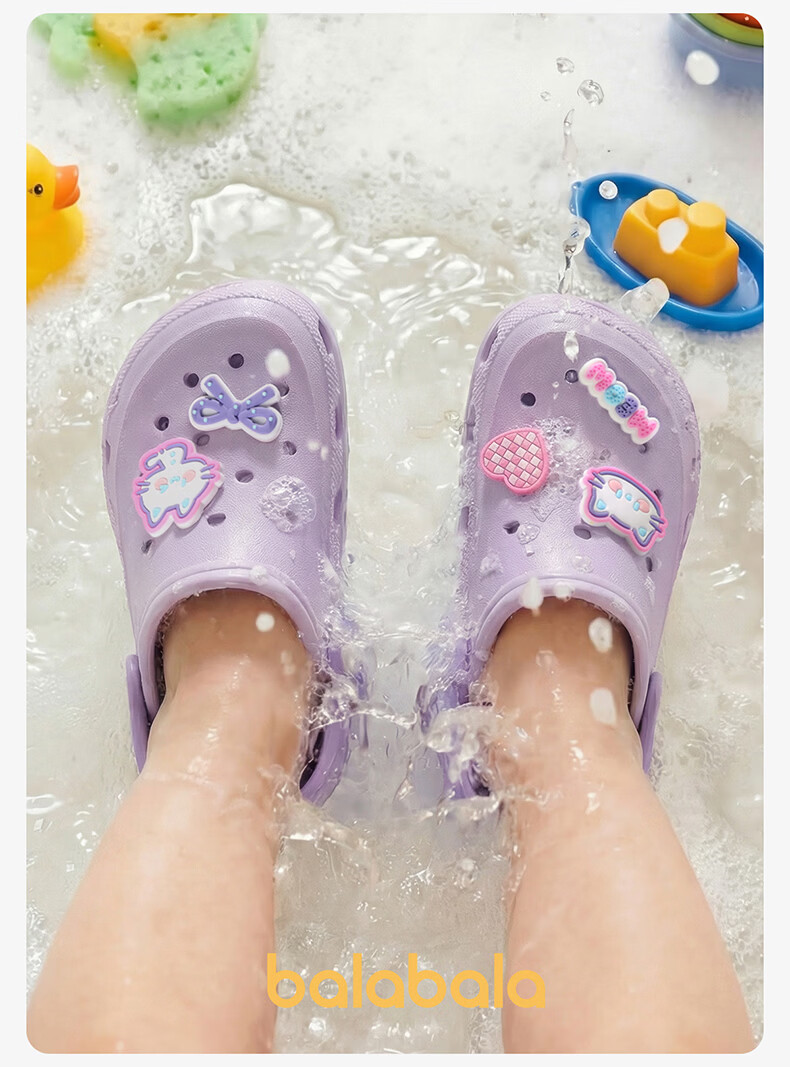 Balabala Kids Summer Clog Sandals Girls Outdoor Cartoon Bath Slippers Boys Home Large Kids Beach Shoes 14
