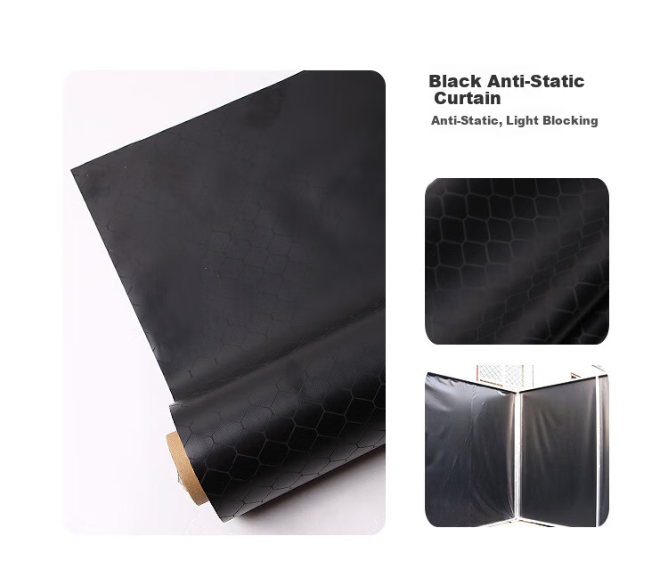 Beifute Anti-Static PVC Grid Curtain Transparent Anti-Static Dustproof Flame Retardant Partition Door Curtain Static Curtain 17