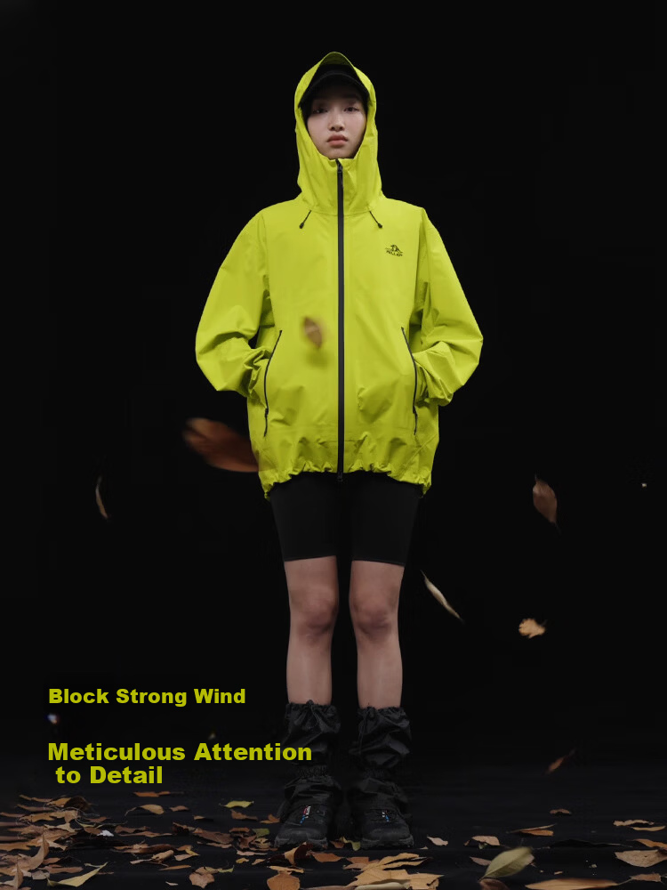 Pelliot Cheng Yi Same Style Rock Shell Hard Shell Windproof Mountaineering Jacket Unisex 124101048 Green M 13
