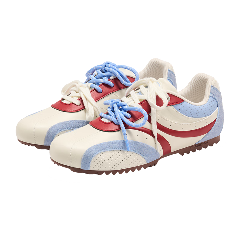 PALLADIUM Spring Autumn New Versatile Women's Lightweight Thin Sole Derby Casual Sneakers Multicolor Single Layer Size 36