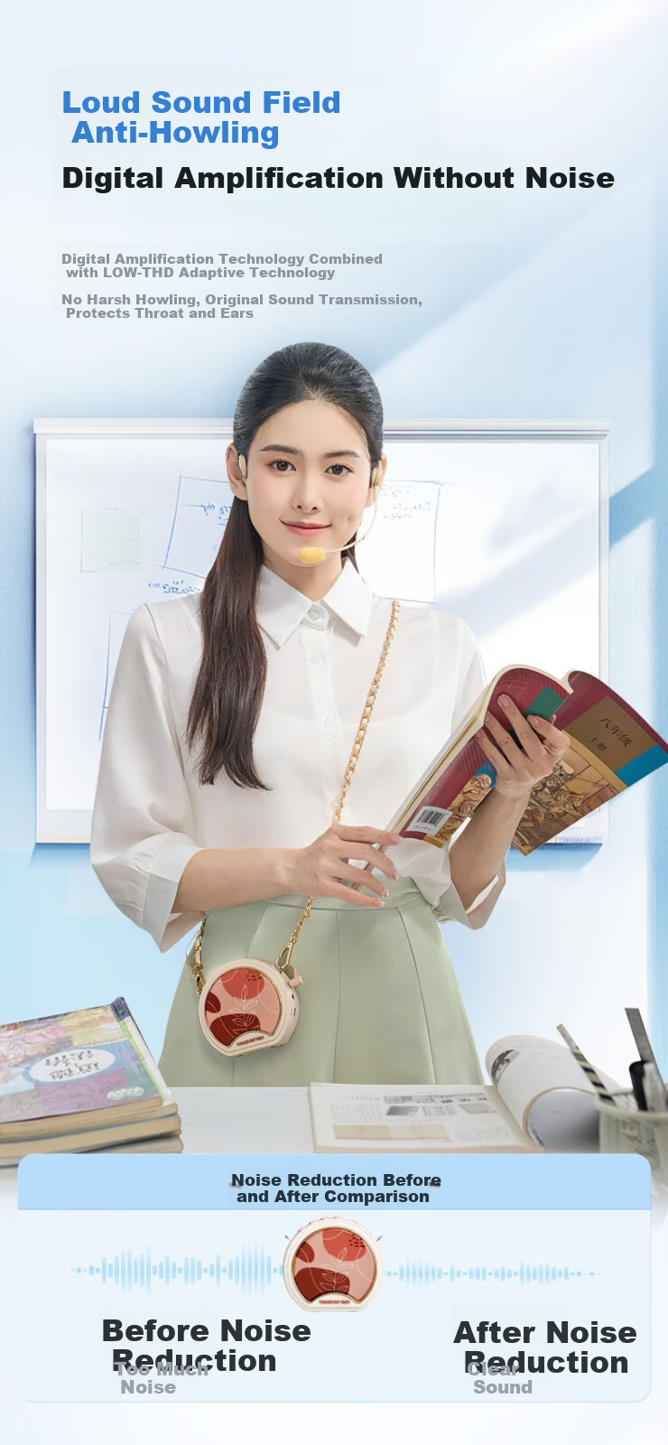 TAKSTAR E20 Mini Bee Wired Amplifier Teacher's Classroom Tour Guide Beige 5