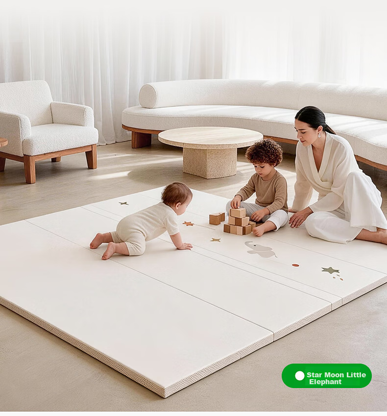 BG-BABYGO Foldable IXPE Crawling Mat 4cm Thick Baby Anti-Fall Playpen Floor Mat Head Protection Baby Grade 40