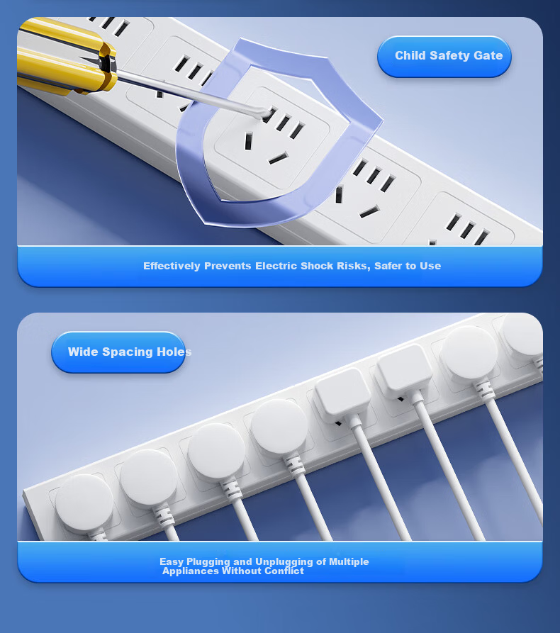 Sushiermo PDU Wireless Gaming Power Strip with Overload and Overpower Protection - 7-Port 2U1C Master Control Switch, Under-Desk Rack-Mounted Self-Wiring Socket 17