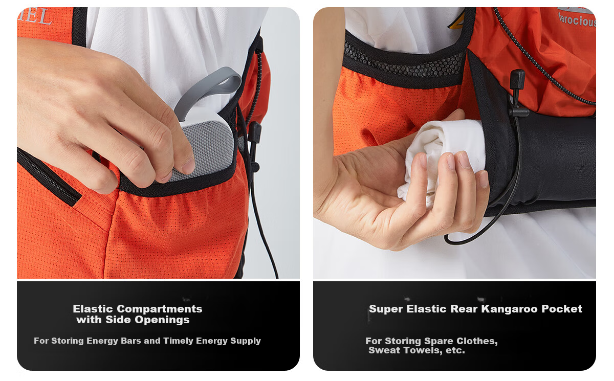 CAMEL Off-Road Running Backpack Sports Double Shoulder Marathon Vest Outdoor Professional Hiking Mountaineering Hydration Backpack 3037 11