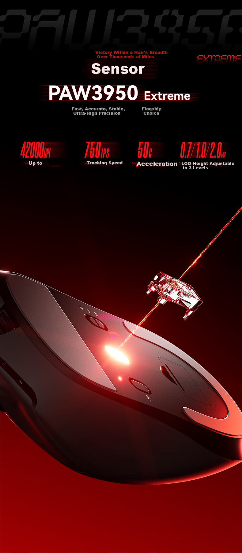 VGN Dragonfly 3 Lightweight Wireless Mouse Gaming Office Long Battery Life Versatile Medium-Large Hand Size Original PAW3311 Tri-Mode Connection Dragonfly 3 SE Rose Red 8