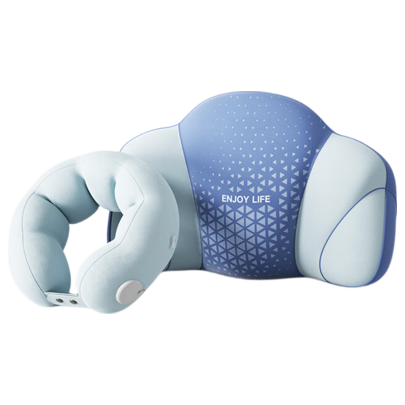 GREAT LIFE Inflatable Lumbar Support Cushion Car Travel Pillow Portable Waist Pillow for Long-Distance Train and Airplane Sleep