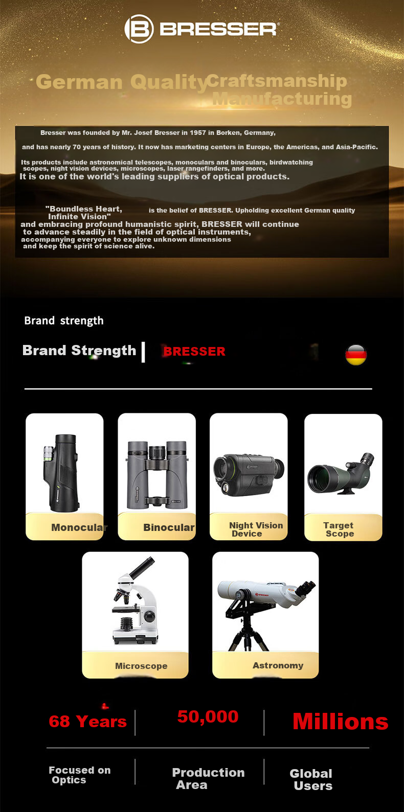 Bresser Germany Bresser 6x21 Fixed Focus Gray Binoculars for Children Ages 3-10 Compact Spring Festival Birthday Gift 18