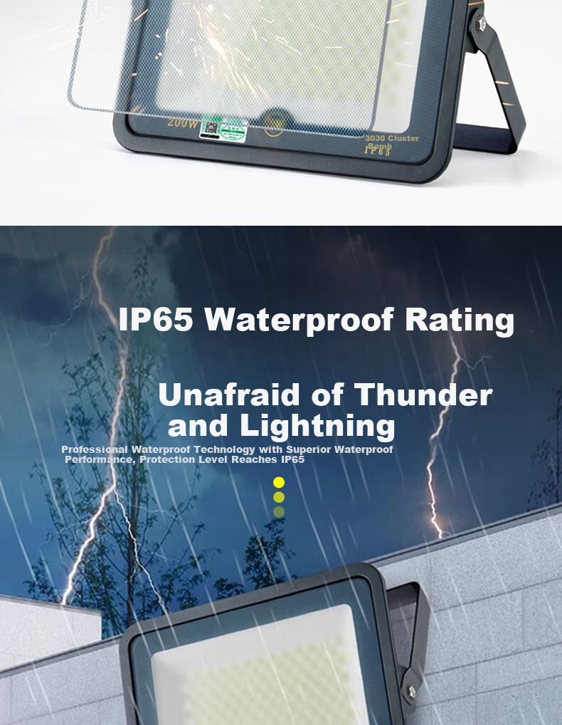 Yaming LED Floodlight Frosted Glass Anti-Glare Stadium Light Warehouse Outdoor Workshop Spotlight IP65 Waterproof Super Bright 50W 8