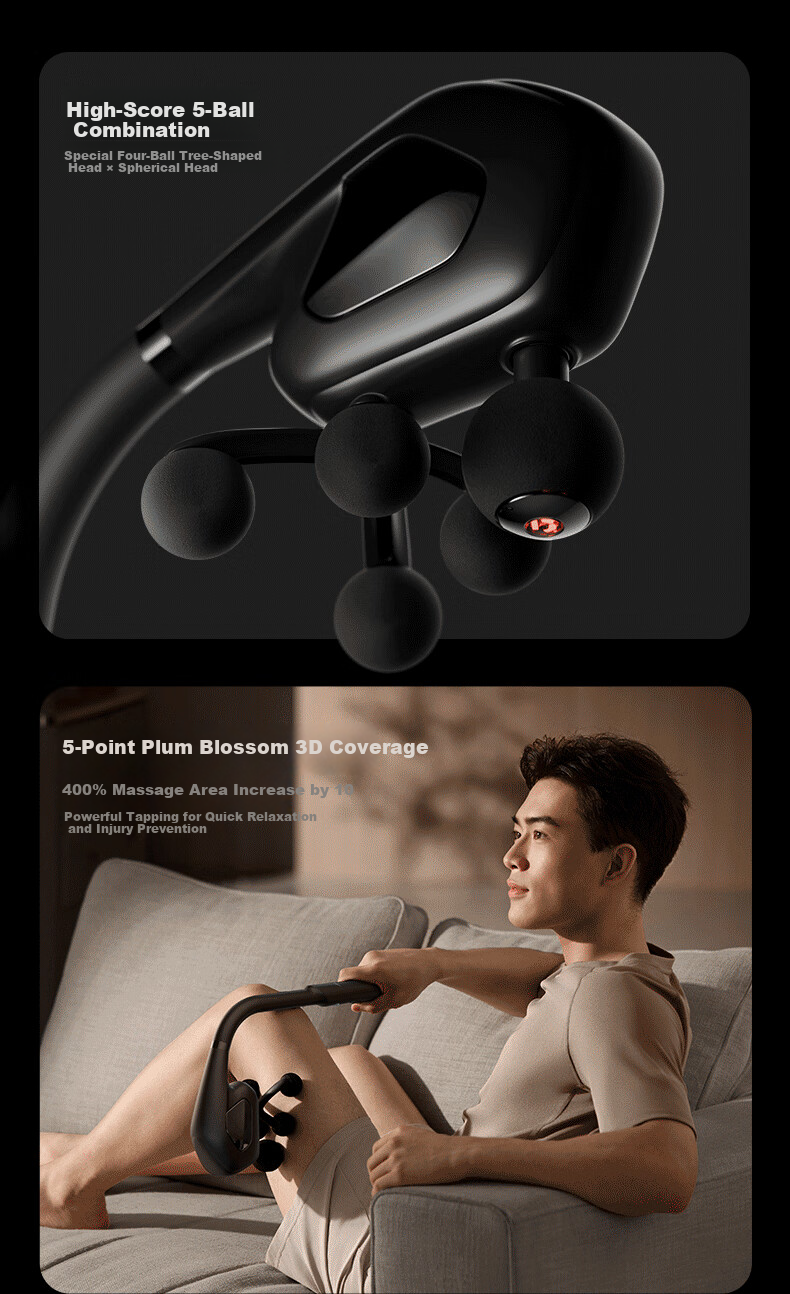 PHILIPS Professional Deep Tissue Percussion Massage Gun 5505G Multi-Head Arm Muscle Relaxation Massager Full Body Fascia Gun Holiday Birthday Gift 15