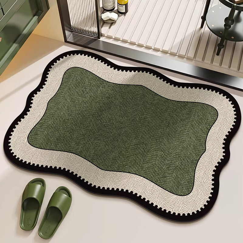 Cartoon Bathroom Floor Mat Non-Slip Absorbent Quick-Dry Bath Mat for Toilet Entrance Kitchen Rug 1