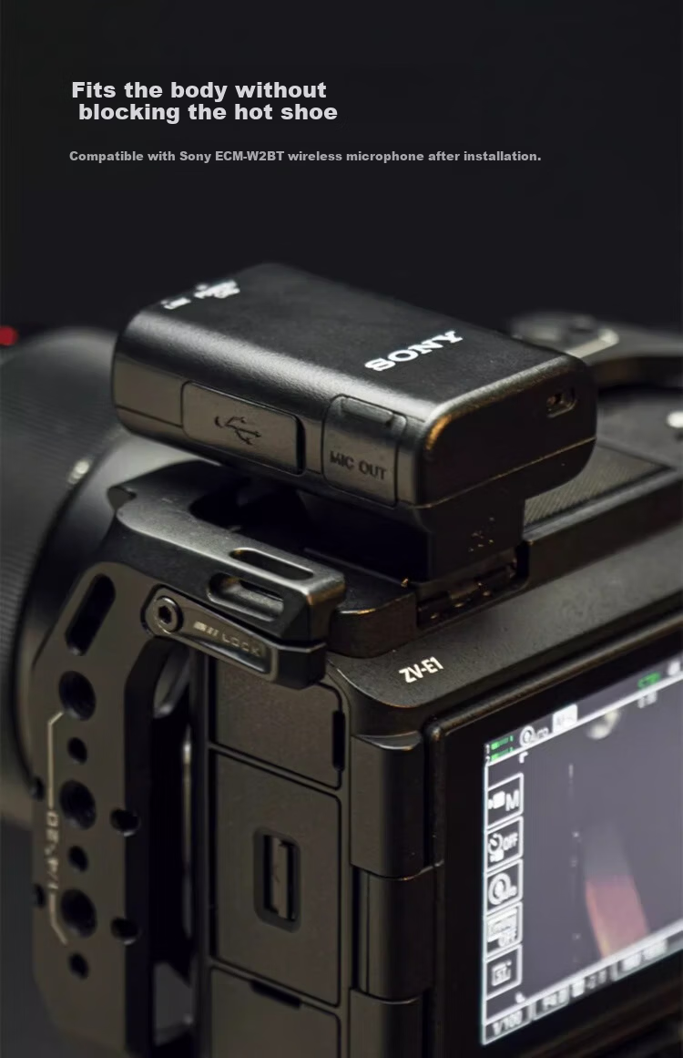 TILTA Iron Head Rabbit Cage Camera Expansion Frame for Sony ZV-E1 Camera Kit Protective Cage Compatible with Sony Mirrorless ZV-E1 Vlog Photography Expansion Accessories Full Cage - Silver 11