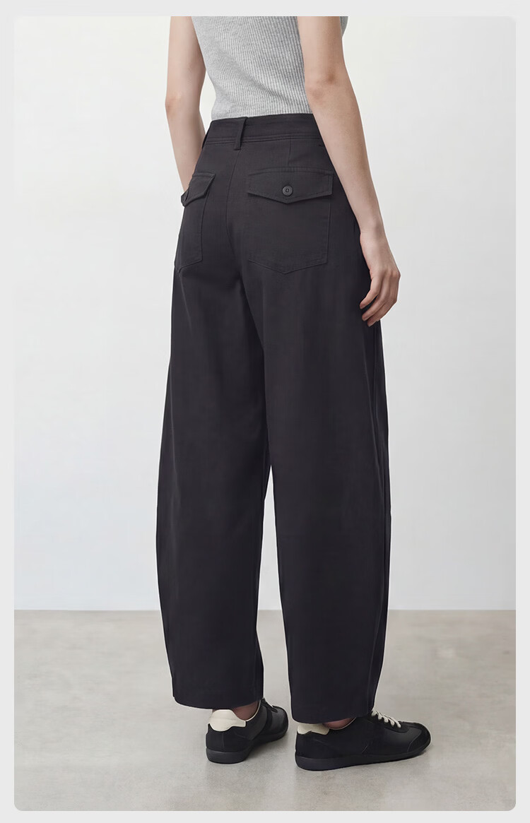 JD Jingzao Curved Blade Pants Women 2026 New Casual Pants Spring Autumn Sports Loose Low Hip Dark Sea Blue M 14