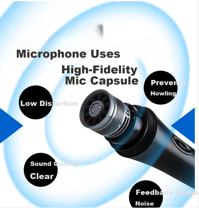 SANSUI S02 Wired Handheld Dynamic Microphone High-Quality KTV Home Singing Speech Stage Performance Classic Black 4