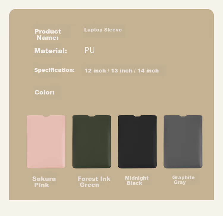 Biyoumei Laptop Sleeve Compatible with Lightweight 13-inch Apple Xiaomi Huawei Leather Magnetic-free Protective Case 10
