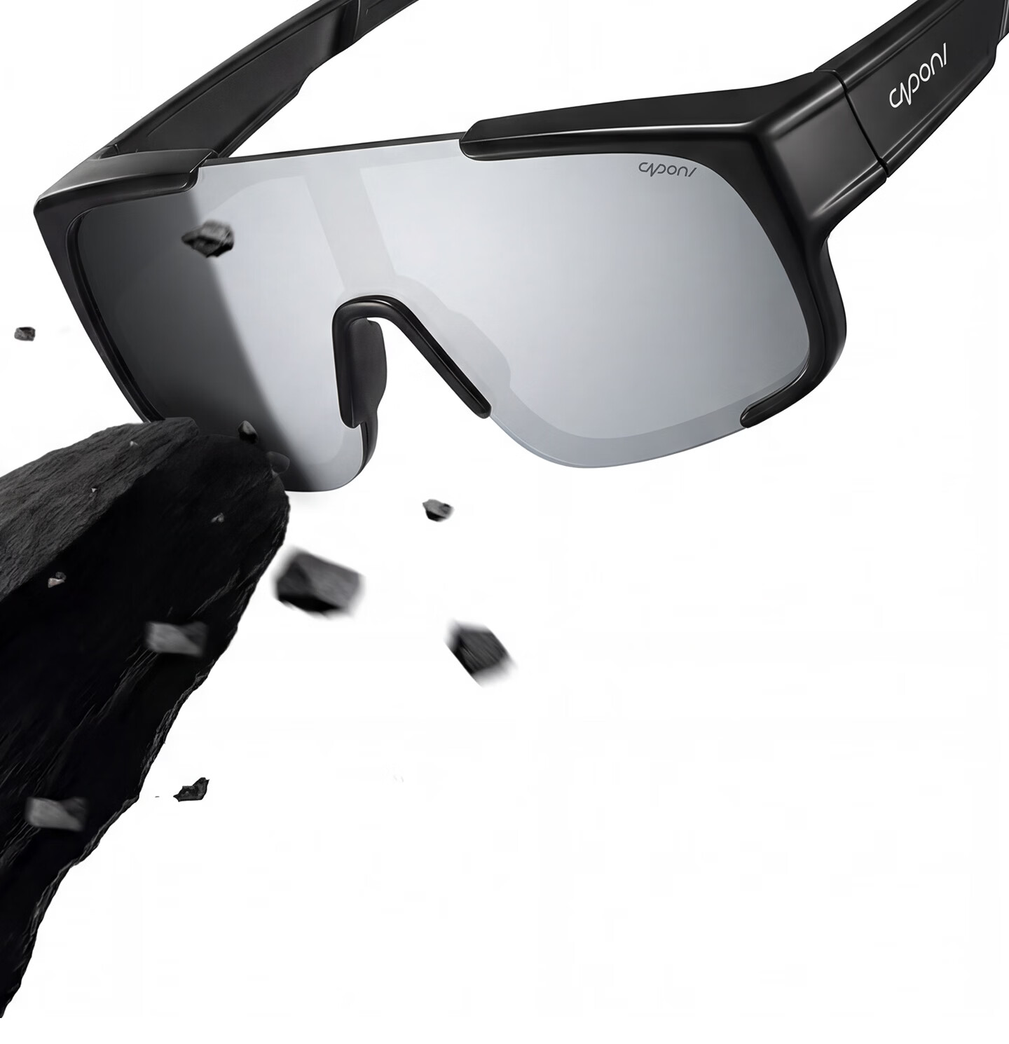 CAPONI Polarized Sports Windproof Outdoor Sunglasses for Women with Prescription Clip-On, UV Protection, Cycling and Mountaineering Goggles Compatible with Glasses 22