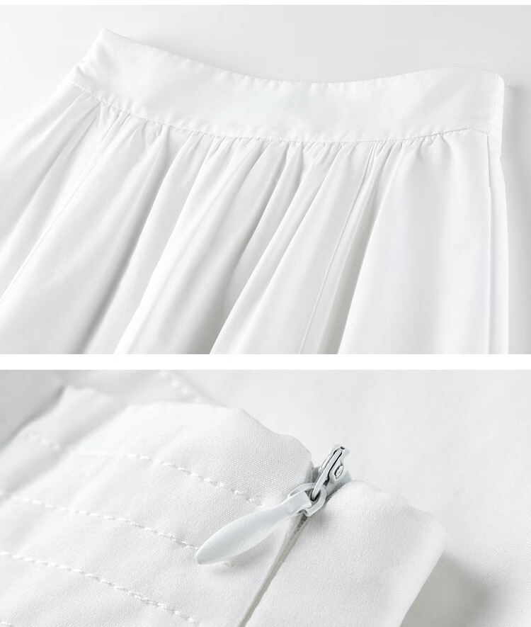 Shangdu Bira Petite Pear-Shaped Slimming Pleated A-Line Skirt for Women Spring Summer Casual Mid-Length Skirt 22