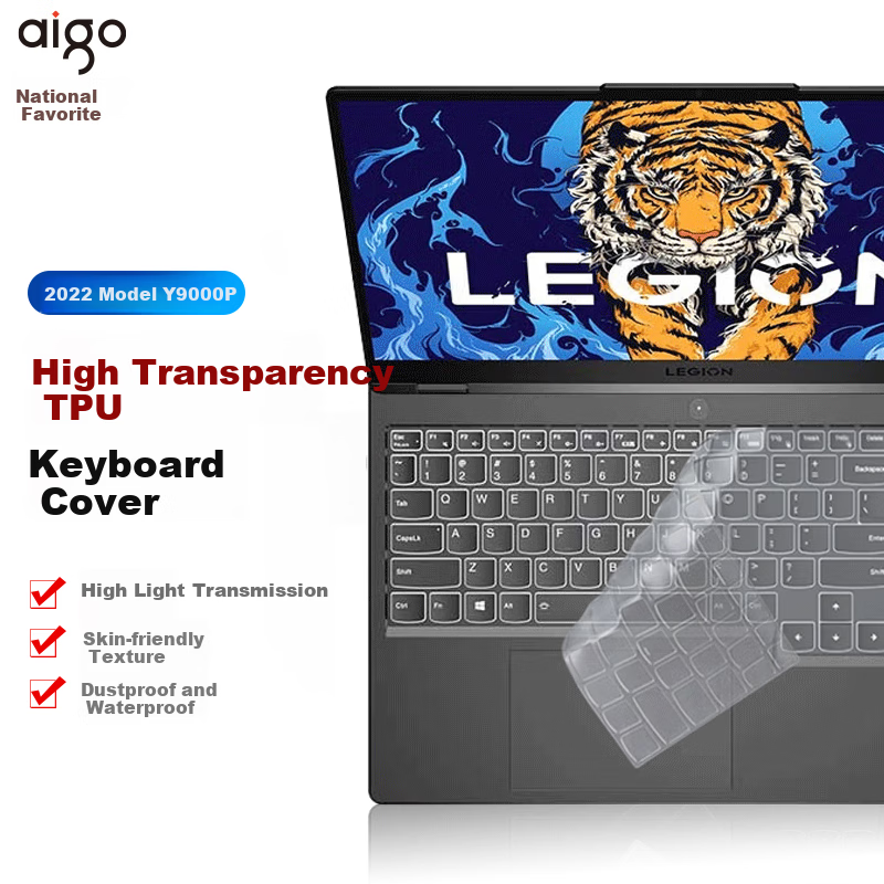 Aigo Keyboard Cover for Lenovo Legion Y9000P 2022, High Transparency Ultra-Thin TPU Invisible Keyboard Protector, Dustproof and Waterproof Laptop Keyboard Film
