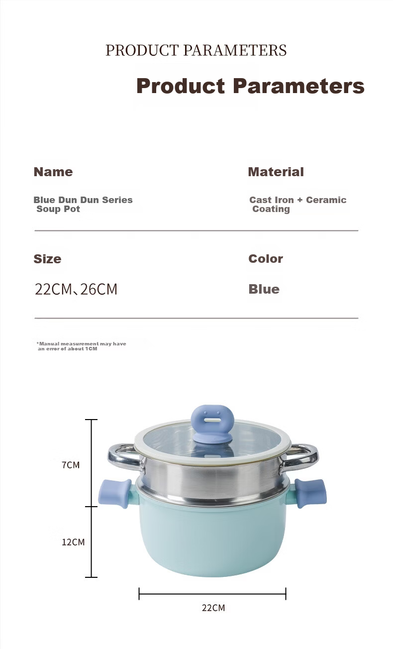 Sacon Large Capacity Ceramic Non-Stick Soup Pot Milk Pot Household Steaming Cooking Stewing Baby Food Pot Porridge Stew Soup Stove Universal 26cm 9