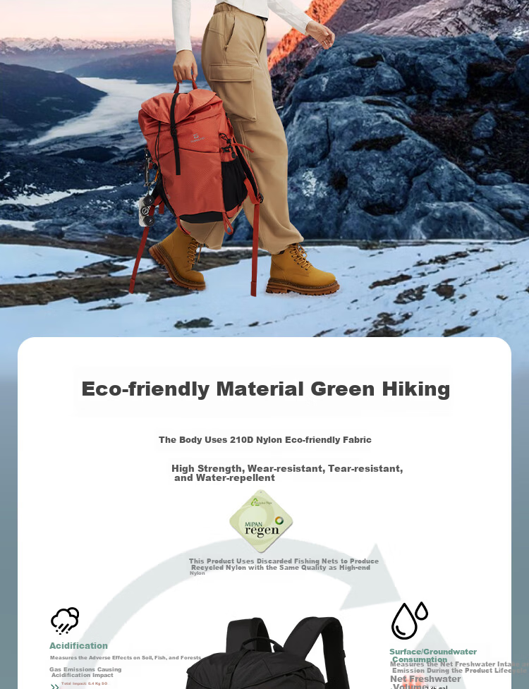 TOREAD Hiking Backpack Outdoor Commuting Travel Bag Lightweight Eco-friendly 20L Large Capacity Pressure-Reducing School Bag Electric Purple 4