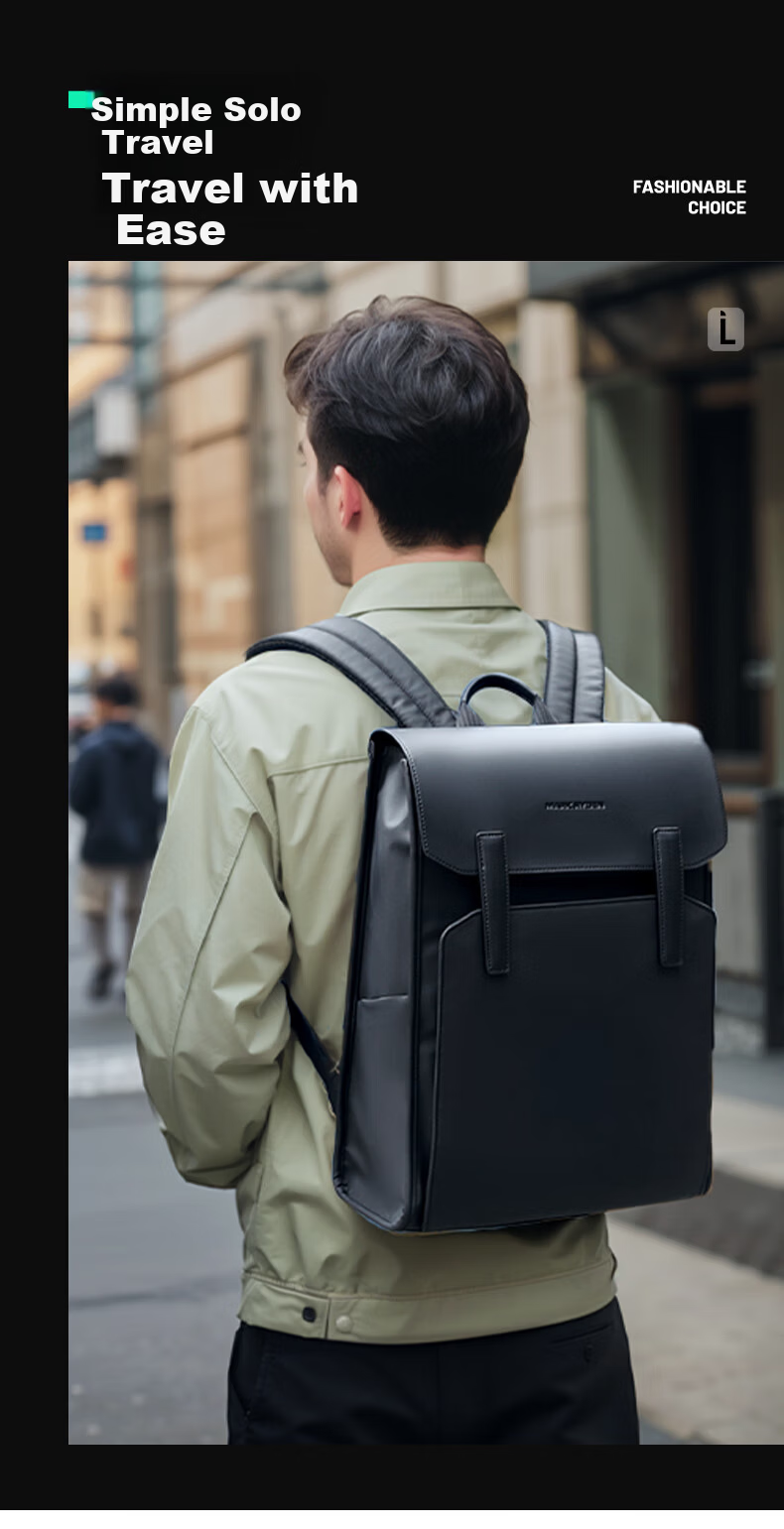 Marco Leiden Men's Outdoor Lightweight Large Capacity Laptop Backpack Nordic Style Versatile Student School Bag 7