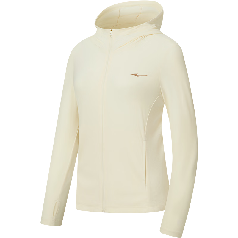 ERKE Women's Knitted Sun Protection Jacket Summer Ice Cooling Moisture-Wicking Quick-Dry UPF100+ Outdoor Hooded Windbreaker