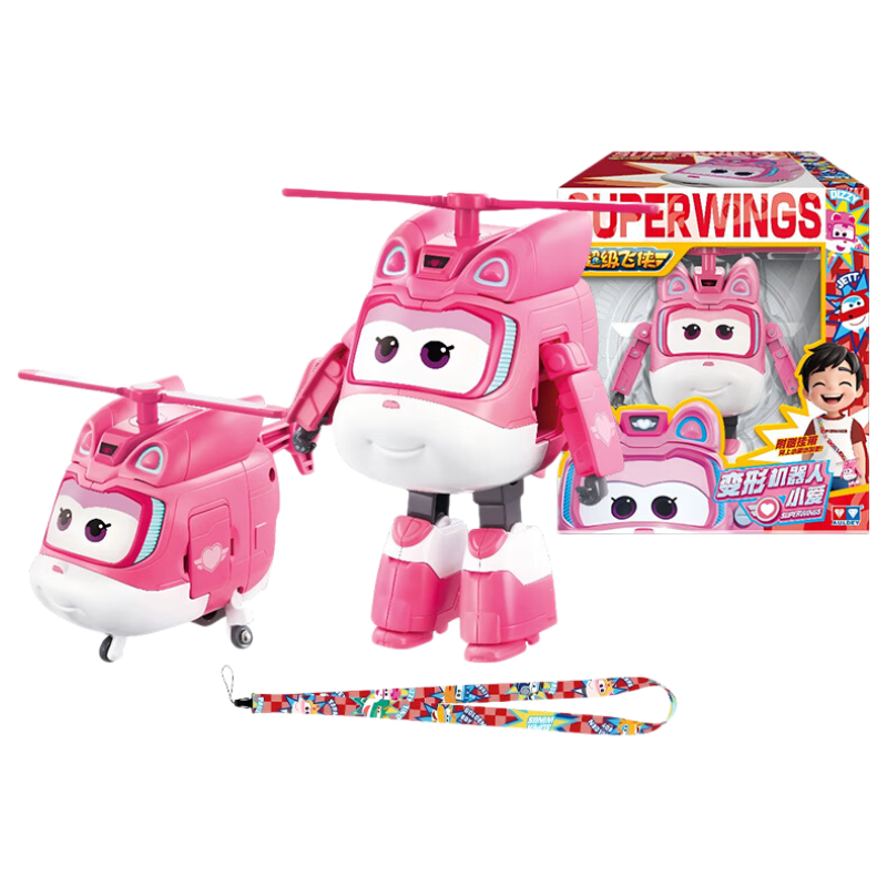 AULDEY Super Wings 19 Ledi New Character Xiao Ai Transforming Robot Backpack Children's Day Gift
