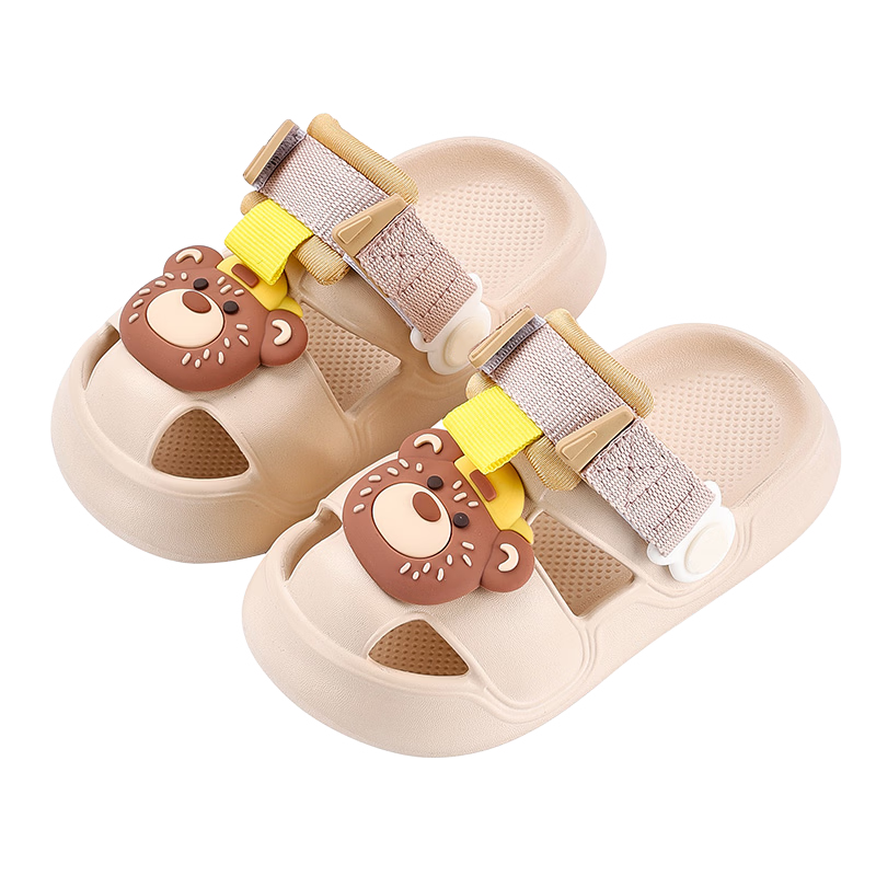 Balabala Kids Slippers Boys Summer Toddler Girls Closed-Toe Home Shoes Outdoor Baby Clog Sandals Children Cool Slippers