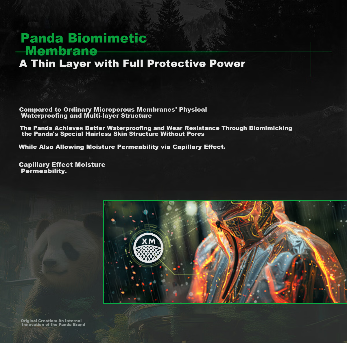 Panda Camel Series Outdoor Three-in-One Waterproof Windproof Thermal Mountaineering Jacket with Down Liner, Men's M 4