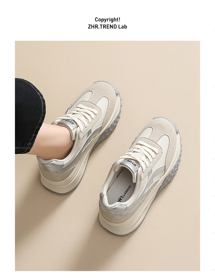ZHR ZEZ Thick Sole 7cm Height Increasing Dad Sneakers Women 2026 New Versatile Sports Shoes KS262 Light Blue Size 38 20