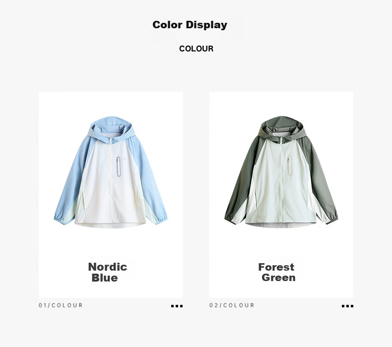 EBAER Kids Sun Protection Jacket Summer UV Protection Breathable Skin Jacket Nordic Blue 160 18