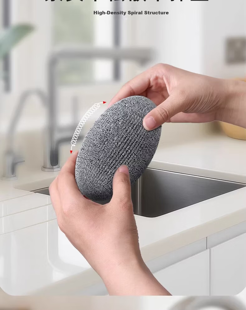 Guangduola Large Steel Wire Scrubber Balls 40g 3-Pack Stainless Steel Kitchen Scrubbers for Pots and Dishes, Rust-Resistant Cleaning Balls 5