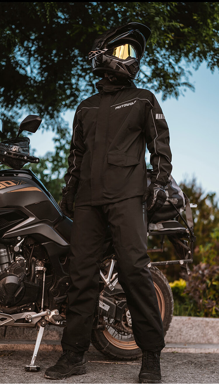 MOTOWOLF Ultra-Thin Split Motorcycle Raincoat and Pants Outdoor Riding Rain Gear for Delivery Riders and Electric Bikes Waterproof Rain Suit 13