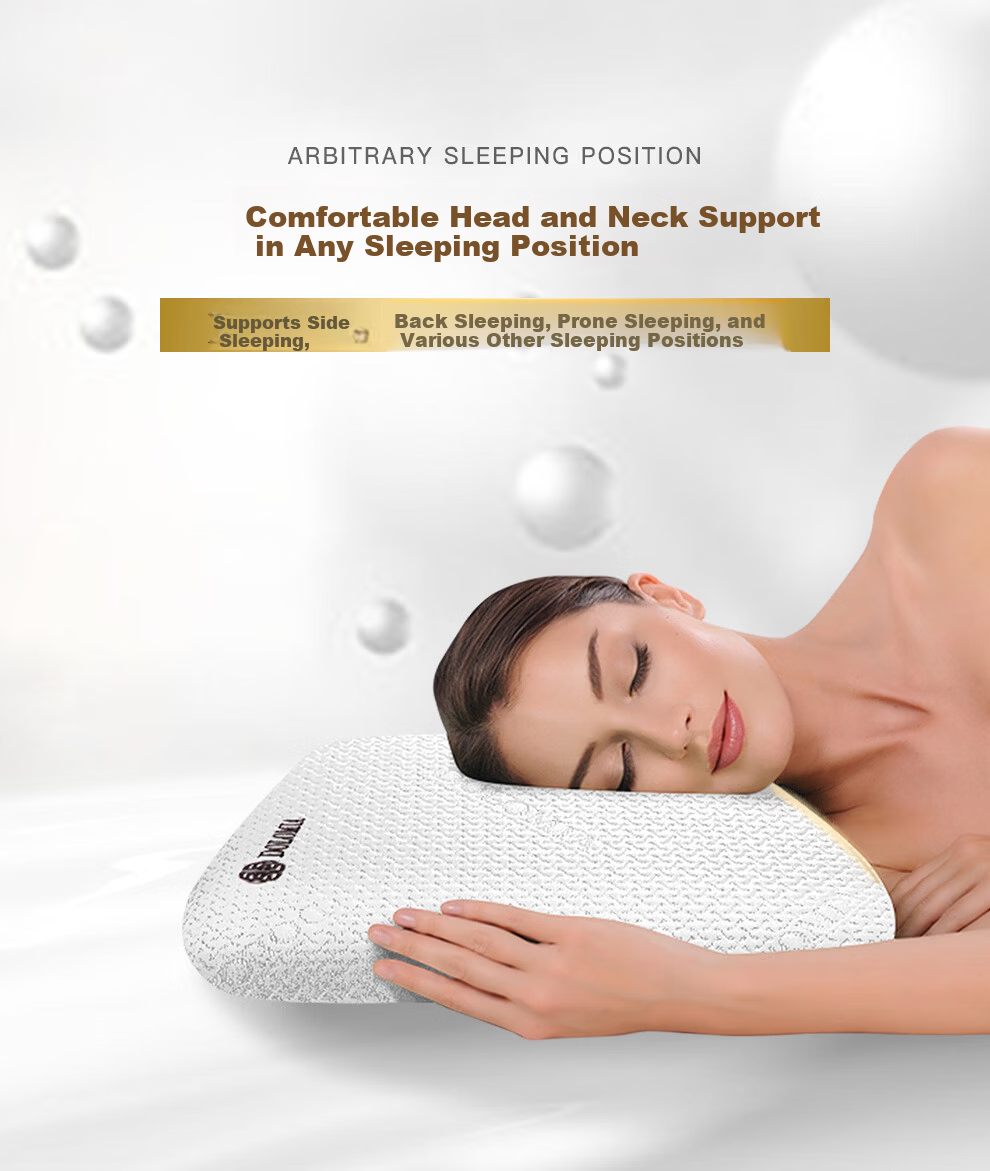 DoloMiA Soft Upgrade Deep Sleep Flat Pillow Neck Support Cervical Pillow Memory Foam Core for Men and Women 7